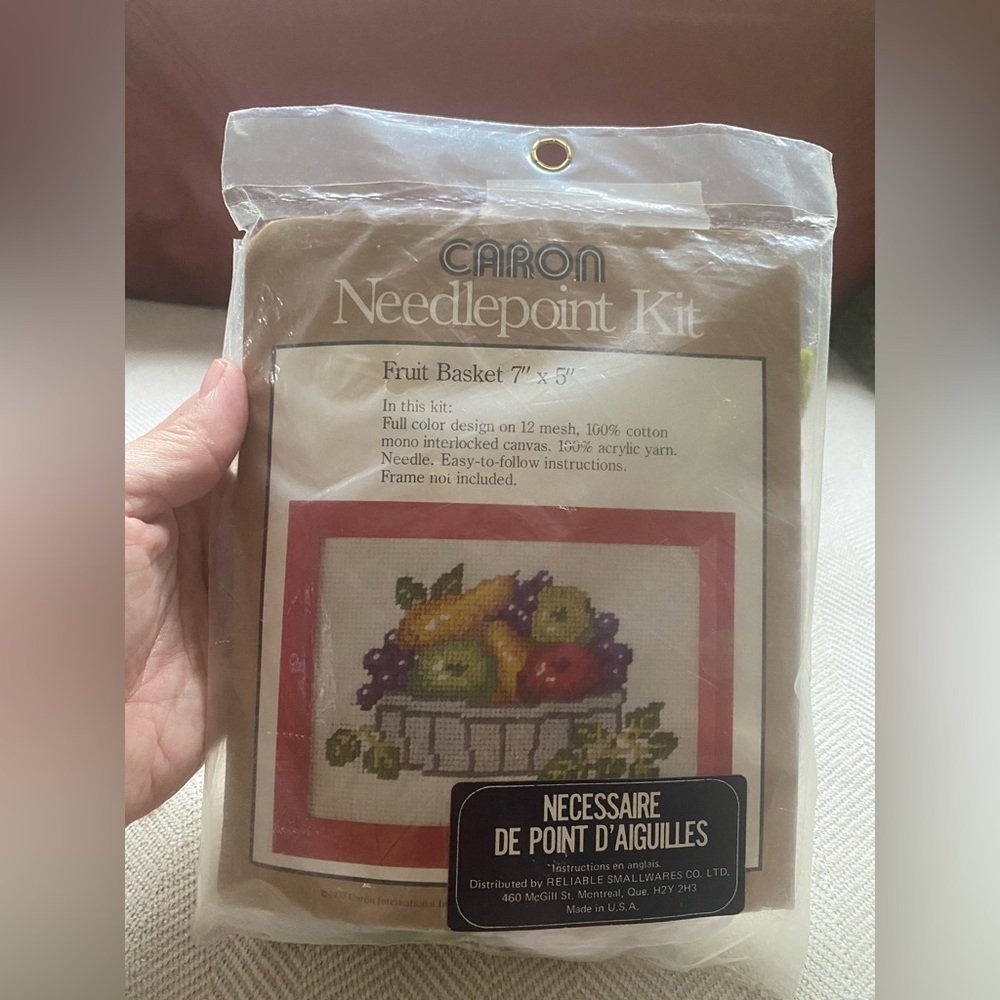 Carbon Fruit Basket Needlepoint Kit